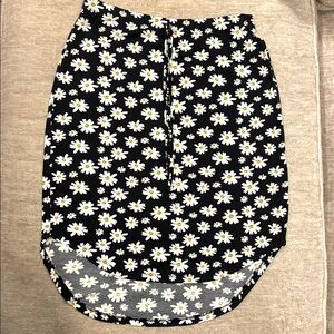 Floral Black and White Women's Skirt